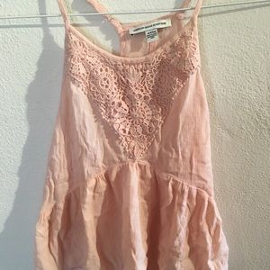 dressy light pink spaghetti strap tank